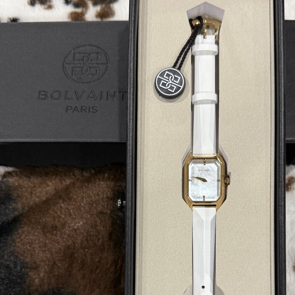 Bolvaint Paris ARTEMIS Mother of Pearl Ladies Watch Gold & Ayoka White NEW